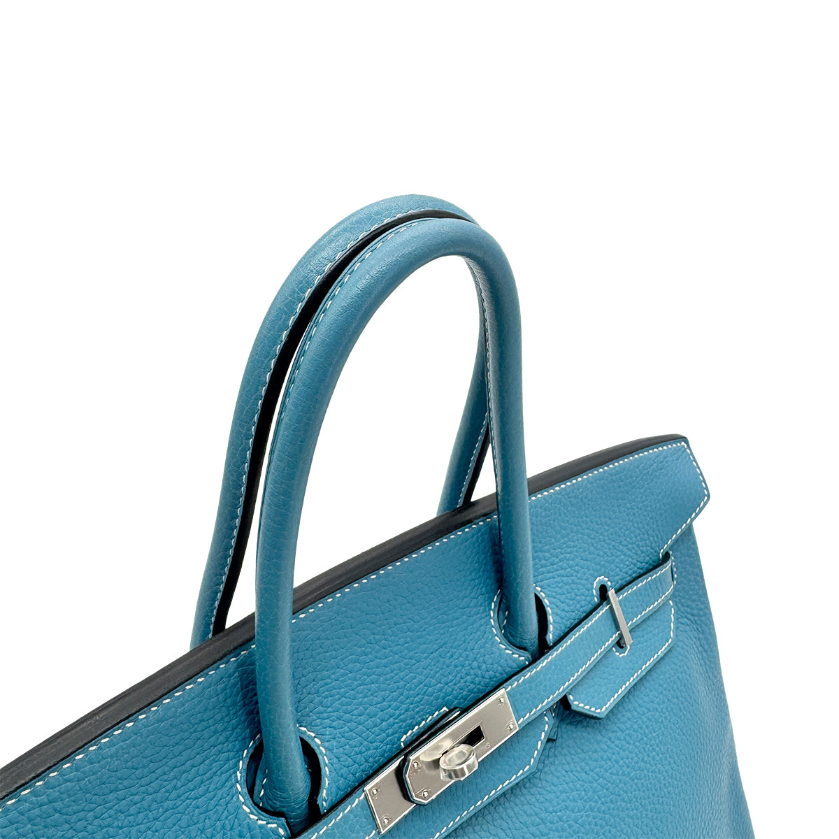 HERMES BIRKIN 35 BLUE JEAN TAURILLON CLEMENCE HAND BAG □J SHW 90276762