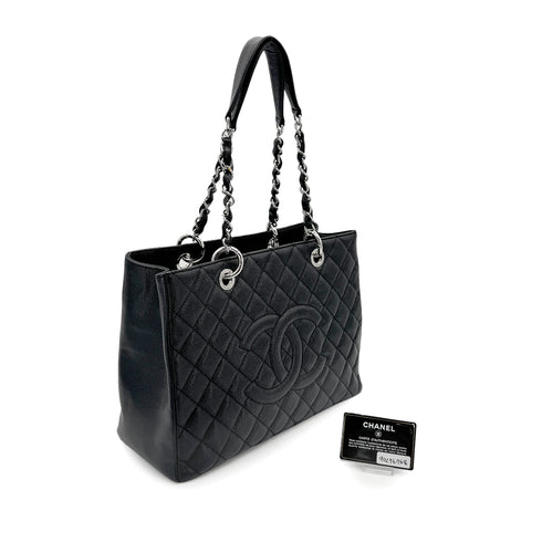 CHANEL GST TOTE BAG BLACK CAVIAR SKIN 90276768 - PURPOSE