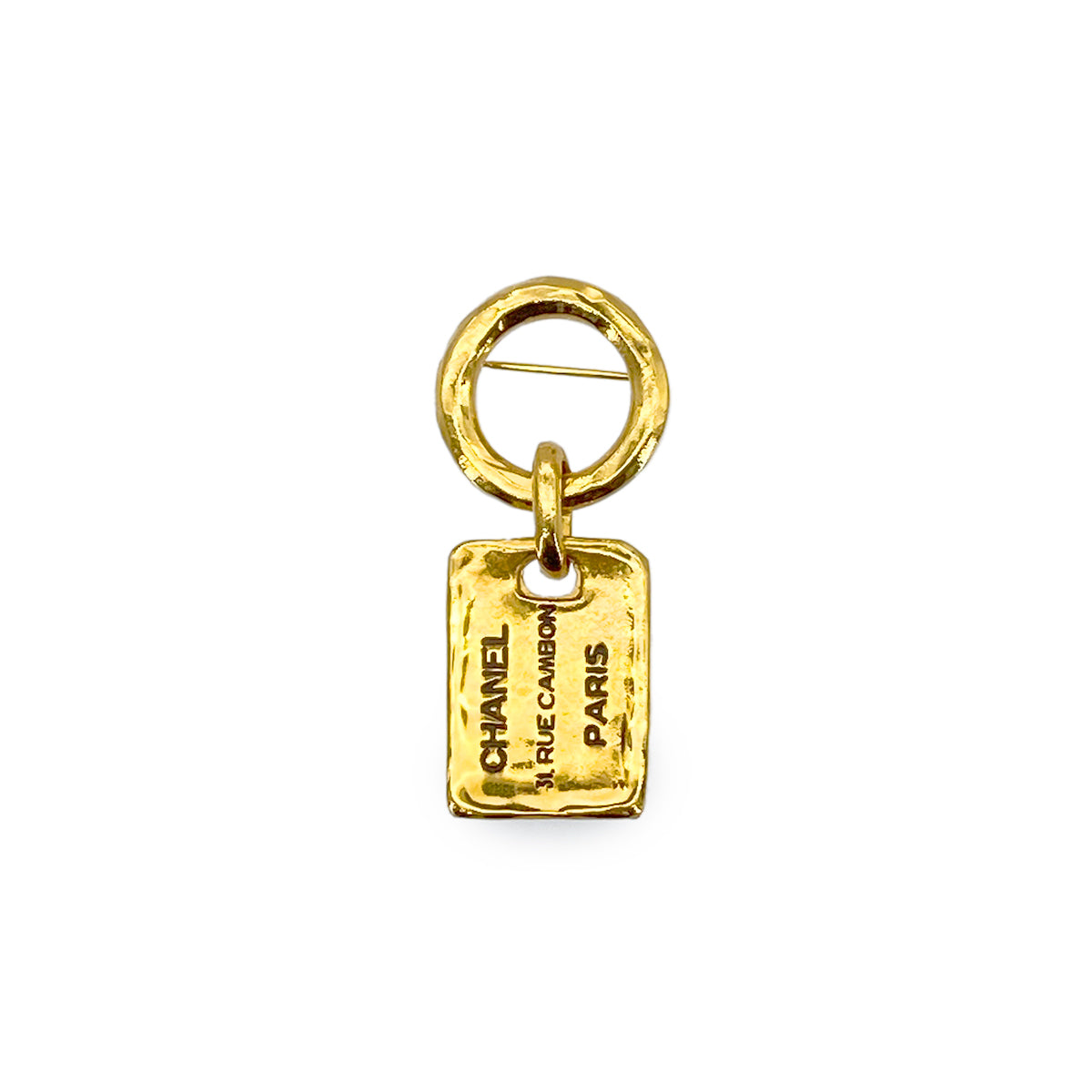 CHANEL VINTAGE CAMBON PLATE BROOCH GOLD ACCESSORY 90276772