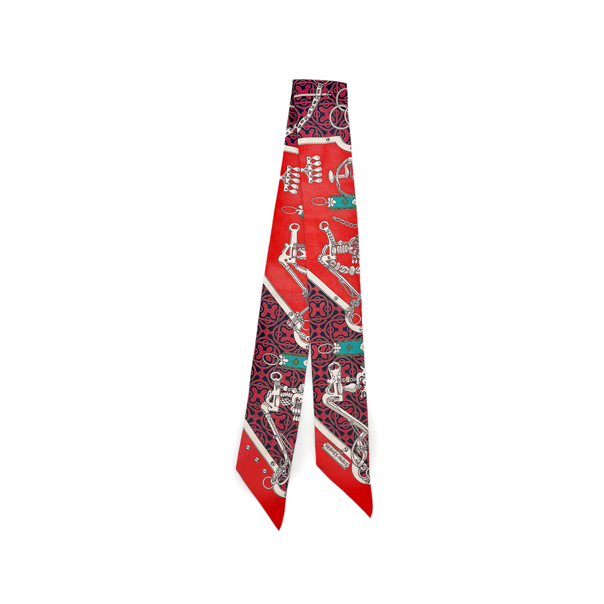 HERMES TWILLY SILK TWILL SCARF MULTICOLOR 90276780