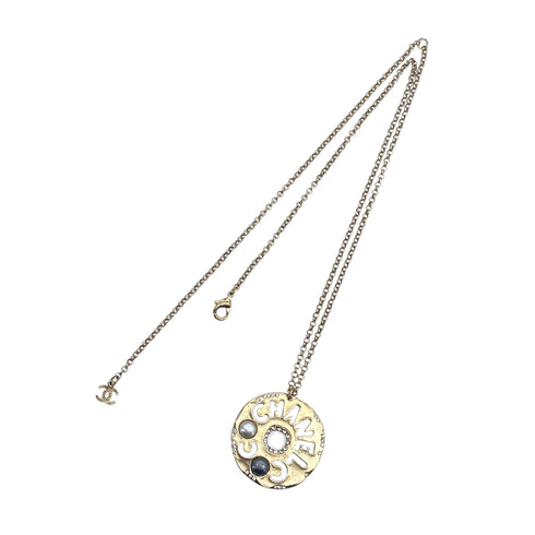 CHANEL NECKLACE LOGO FAUX PEARL RHINESTONE ACCESSORY A19A 90276783 - PURPOSE