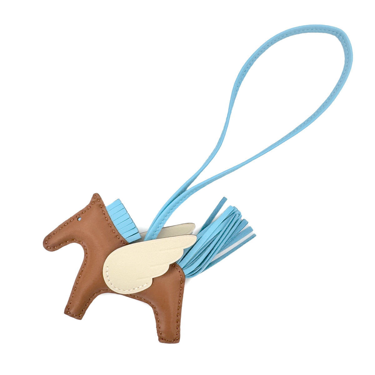 HERMES BAG CHARM RODEO PEGASUS PM GOLD CELESTE CRAIE AGNEAU MILO W 90276790