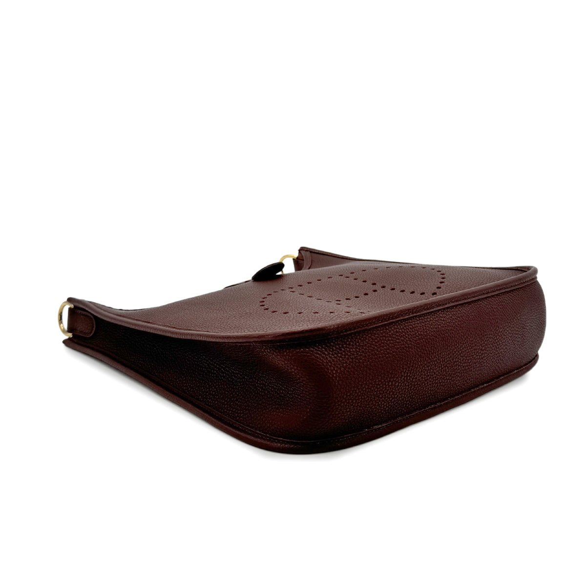 HERMES EVELYNE PM BROWN TOGO SHOULDER BAG □F 90276878