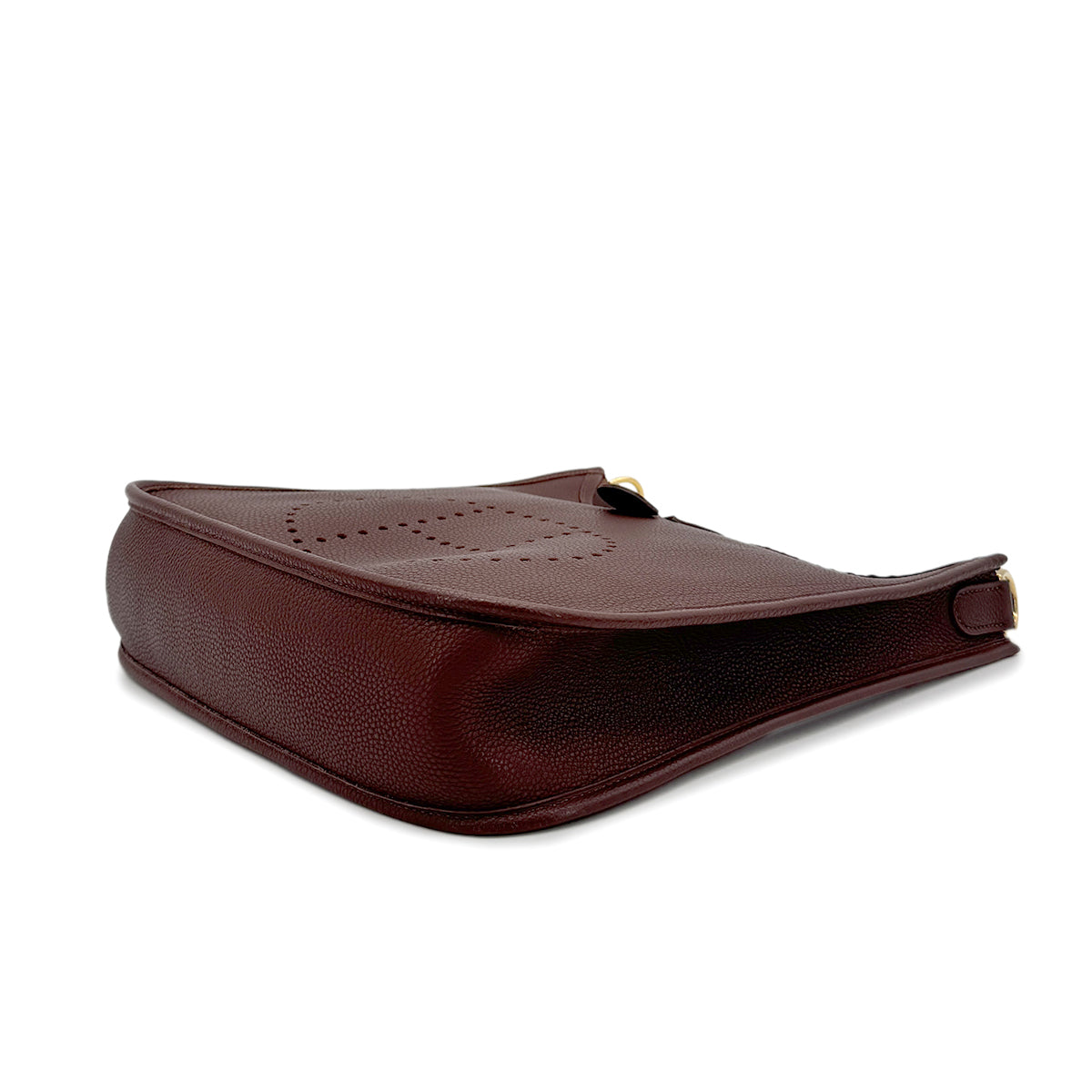 HERMES EVELYNE PM BROWN TOGO SHOULDER BAG □F 90276878