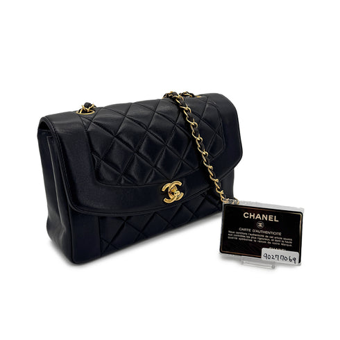 CHANEL VINTAGE MATELASSE CHAIN SHOULDER BAG BLACK LAMB SKIN 90277069 - PURPOSE