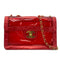 CHANEL VINTAGE BIG COCO CLEAR CHAIN SHOULDER BAG RED VINYL LEATHER 90277070 - PURPOSE