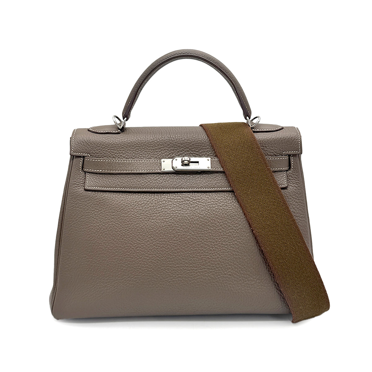 HERMES KELLY 32 AMAZON ETOUPE TOGO HAND SHOULDER BAG □N SHW 90277075