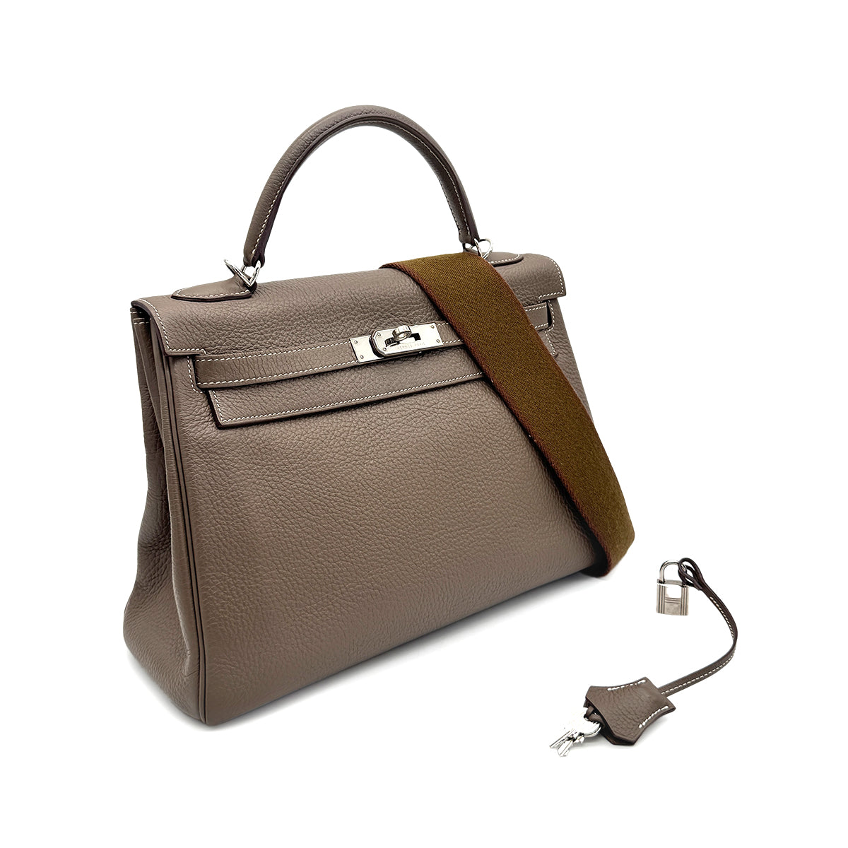 HERMES KELLY 32 AMAZON ETOUPE TOGO HAND SHOULDER BAG □N SHW 90277075