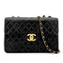 CHANEL VINTAGE MAXI MATELASSE 34 CHAIN SHOULDER BAG BLACK LAMB SKIN 90277078 - PURPOSE