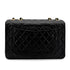 CHANEL VINTAGE MAXI MATELASSE 34 CHAIN SHOULDER BAG BLACK LAMB SKIN 90277078 - PURPOSE