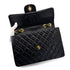 CHANEL VINTAGE MAXI MATELASSE 34 CHAIN SHOULDER BAG BLACK LAMB SKIN 90277078 - PURPOSE