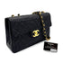 CHANEL VINTAGE MAXI MATELASSE 34 CHAIN SHOULDER BAG BLACK LAMB SKIN 90277078 - PURPOSE