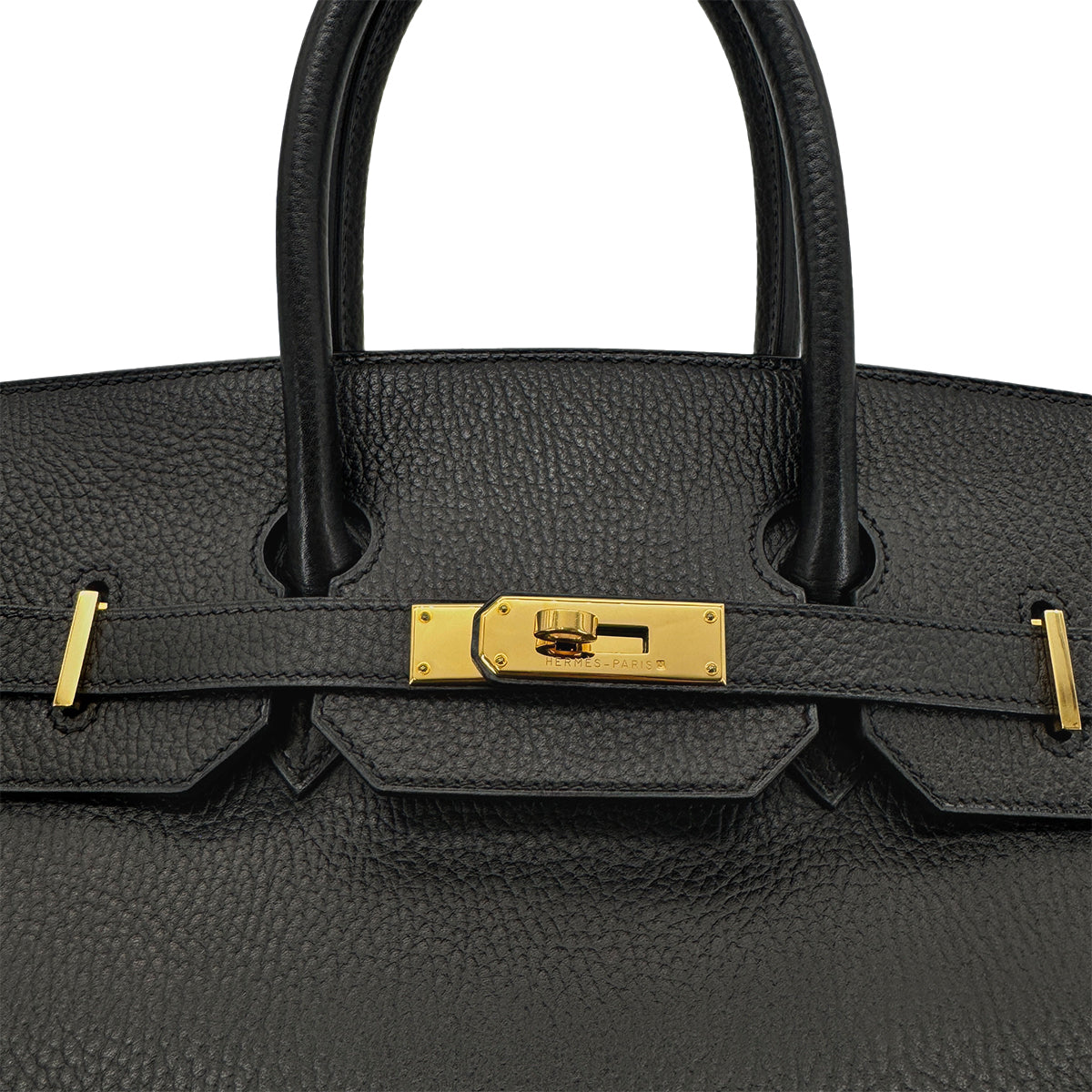 HERMES BIRKIN 35 BLACK ARDENNES HAND BAG □D GHW 90277084