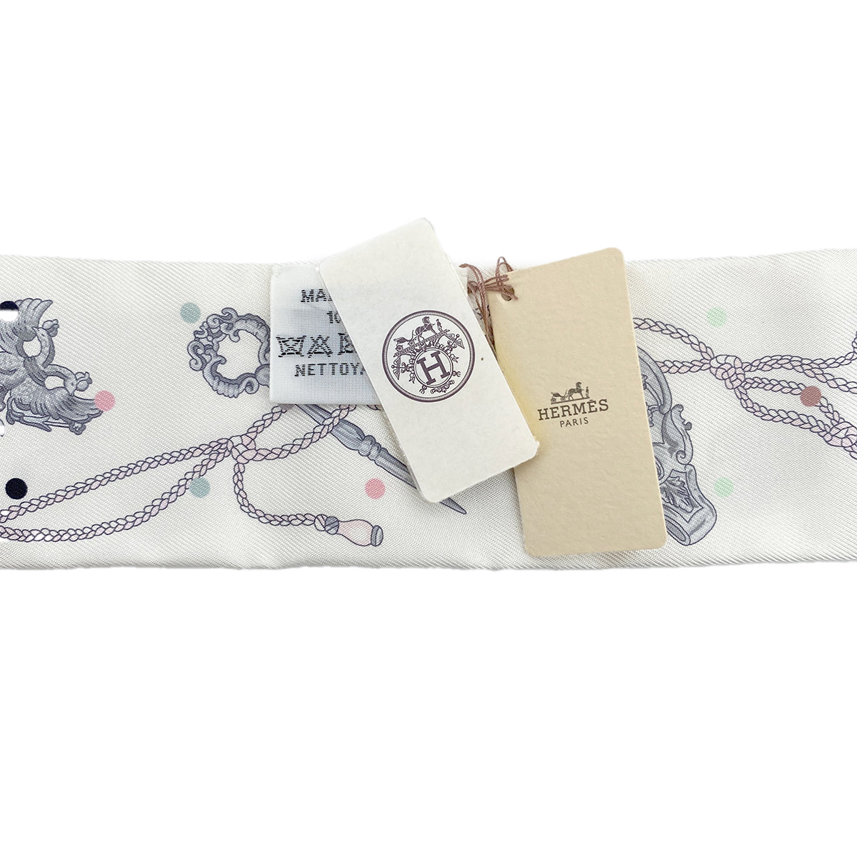 HERMES TWILLY LES CLES A POIS SCARF MULTICOLOR 90277251