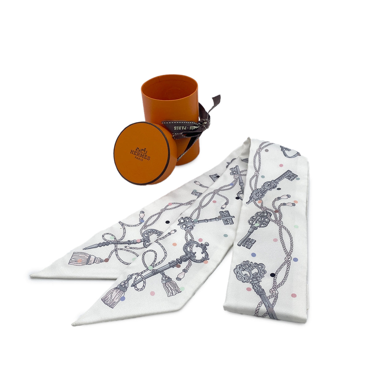 HERMES TWILLY LES CLES A POIS SCARF MULTICOLOR 90277251