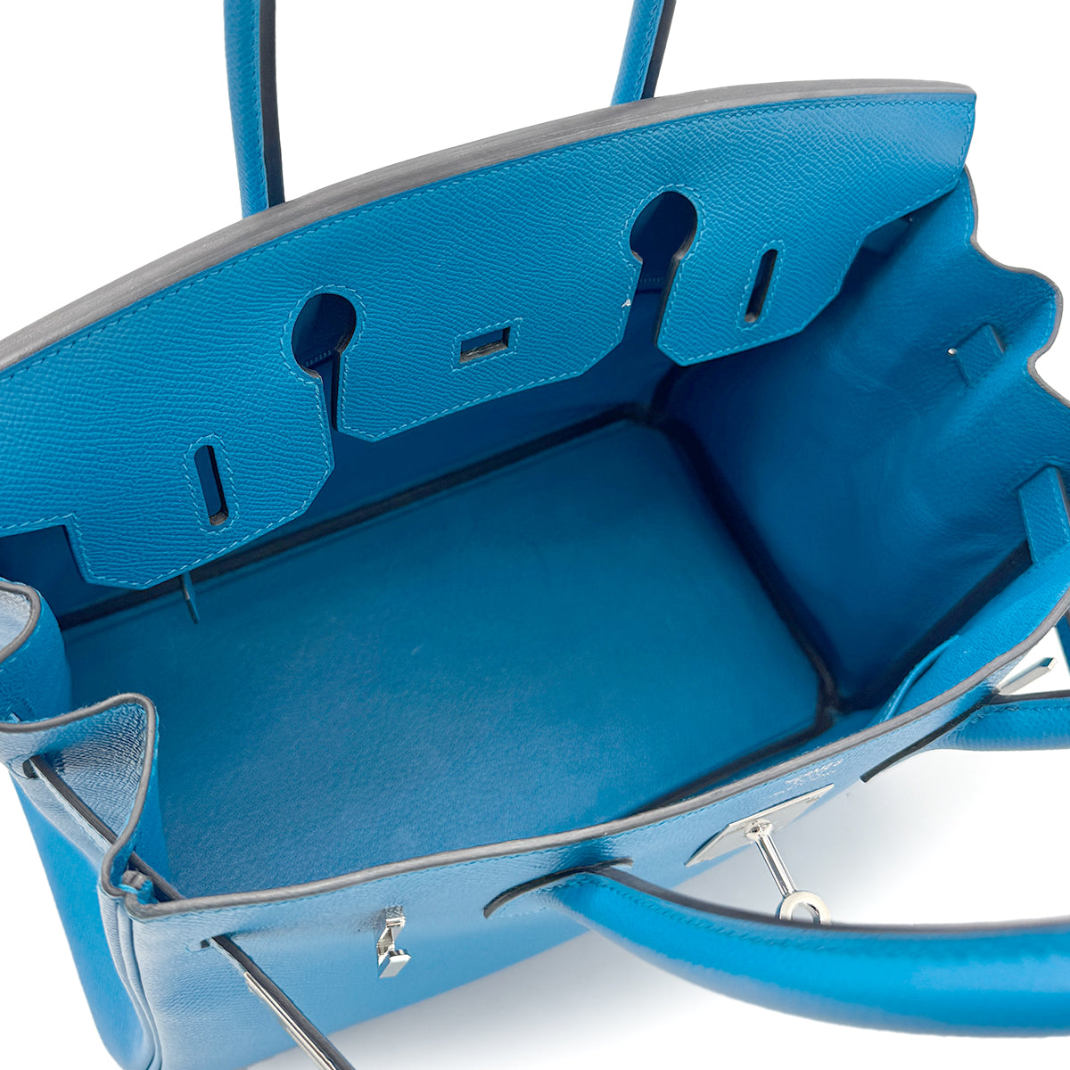 HERMES BIRKIN 30 BLEU ZANZIBAR VEAU EPSOM HAND BAG C SHW 90277268