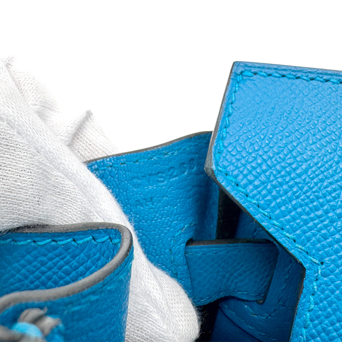 HERMES BIRKIN 30 BLEU ZANZIBAR VEAU EPSOM HAND BAG C SHW 90277268