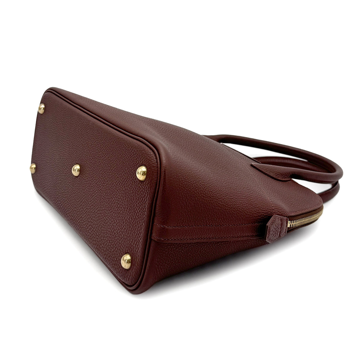 HERMES BOLIDE 31 BROWN TOGO HAND SHOULDER BAG □E GHW 90277283