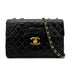 CHANEL VINTAGE MAXI MATELASSE 34 CHAIN SHOULDER BAG BLACK LAMB SKIN 90277293 - PURPOSE