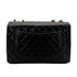 CHANEL VINTAGE MAXI MATELASSE 34 CHAIN SHOULDER BAG BLACK LAMB SKIN 90277293 - PURPOSE