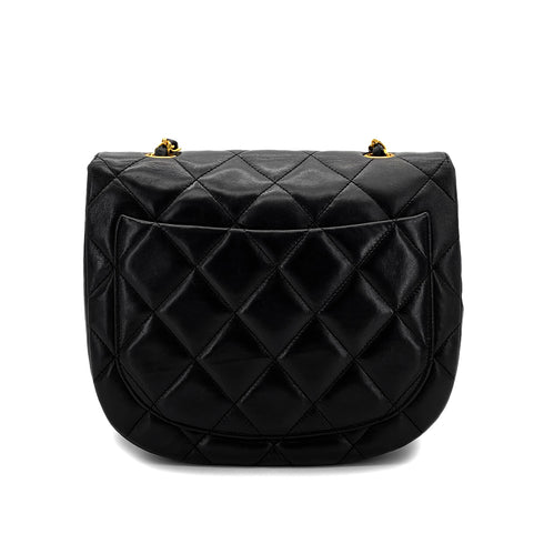 CHANEL VINTAGE MATELASSE BIG COCO CHAIN SHOULDER BAG BLACK LAMB SKIN 90277555 - PURPOSE