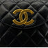CHANEL VINTAGE MATELASSE BIG COCO CHAIN SHOULDER BAG BLACK LAMB SKIN 90277555 - PURPOSE