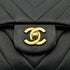 CHANEL VINTAGE CHEVRON V STITCH CHAIN SHUOLDER BAG BLACK LAMB SKIN 90277631 - PURPOSE