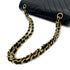 CHANEL VINTAGE CHEVRON V STITCH CHAIN SHUOLDER BAG BLACK LAMB SKIN 90277631 - PURPOSE