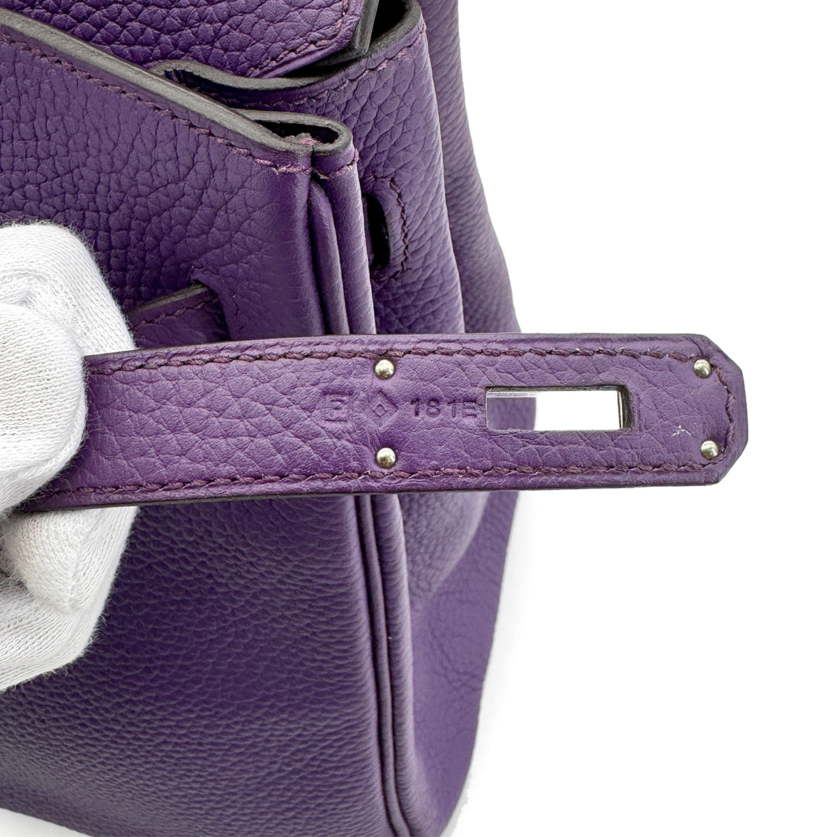 HERMES BIRKIN 35 ULTRA VIOLET TAURILLON CLEMENCE HAND BAG □P SHW 90277704