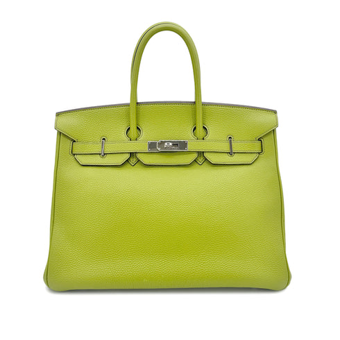 HERMES BIRKIN 35 ANIS GREEN TOGO HAND BAG □I SHW 90277705 - PURPOSE