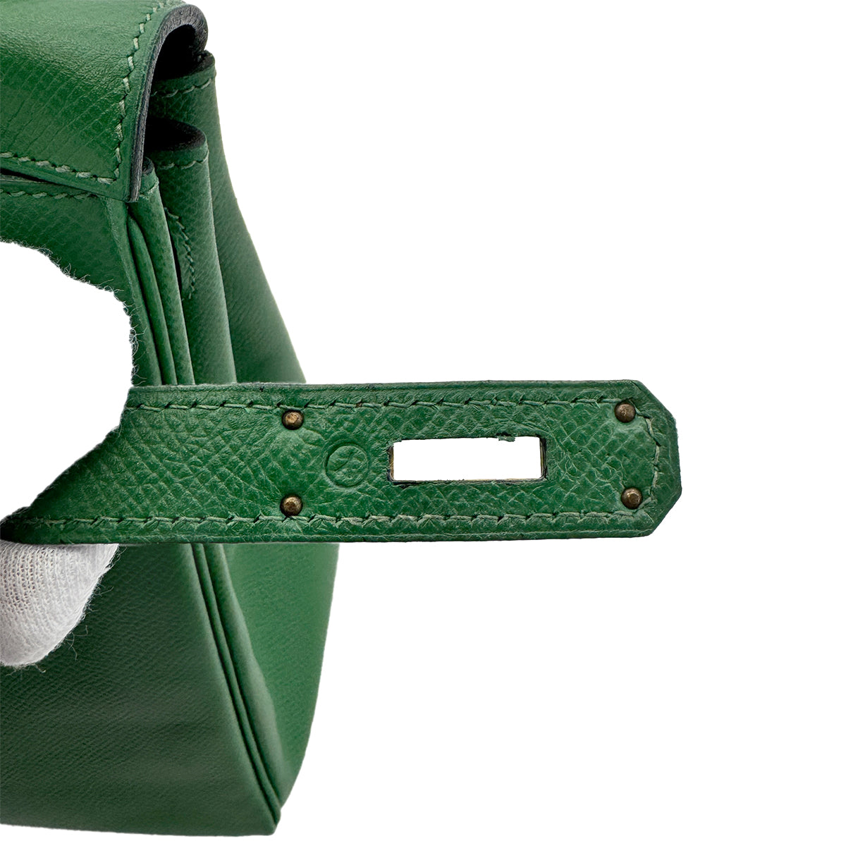 HERMES KELLY 28 RETOURNE GREEN COUCHEVEL HAND SHOULDER BAG 〇Y GHW 90277712