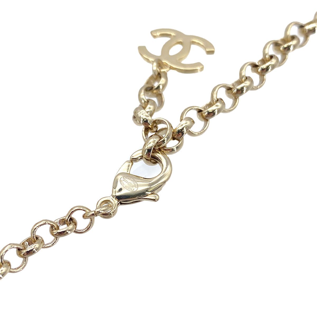 CHANEL NECKLACE COCOMARK RHINESTONE FLOWER MOTIF ACCESSORY B23S 90278008