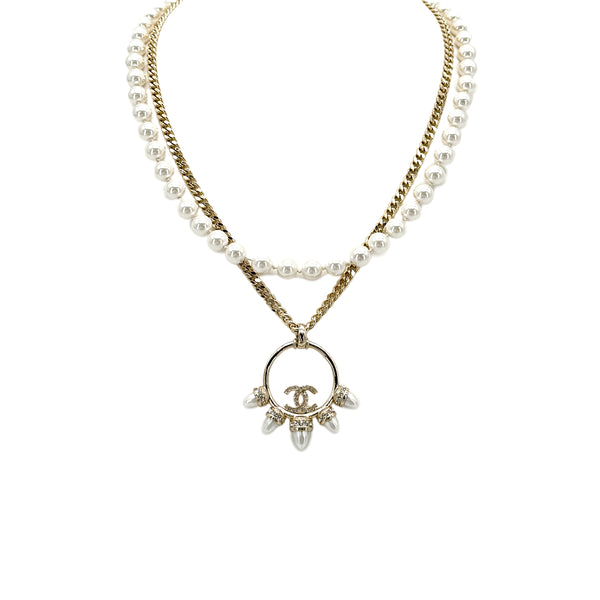 CHANEL NECKLACE COCOMARK PEARL LONG LAYERED ACCESSORY A22C 90278010 - PURPOSE