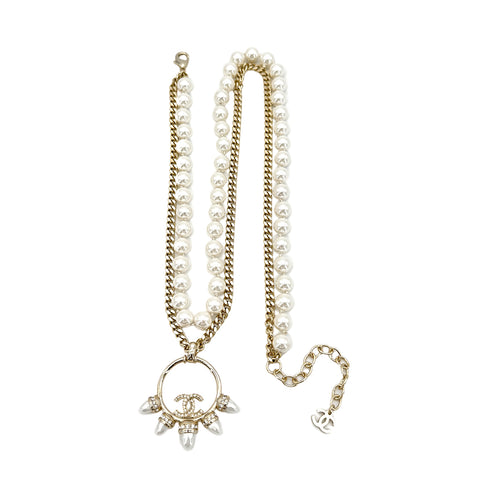CHANEL NECKLACE COCOMARK PEARL LONG LAYERED ACCESSORY A22C 90278010 - PURPOSE