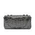 CHANEL VINTAGE EAST WEST CHAIN SHUOLDER BAG SILVER BLACK SEQUINS 90278015 - PURPOSE