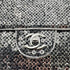 CHANEL VINTAGE EAST WEST CHAIN SHUOLDER BAG SILVER BLACK SEQUINS 90278015 - PURPOSE