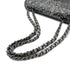 CHANEL VINTAGE EAST WEST CHAIN SHUOLDER BAG SILVER BLACK SEQUINS 90278015 - PURPOSE