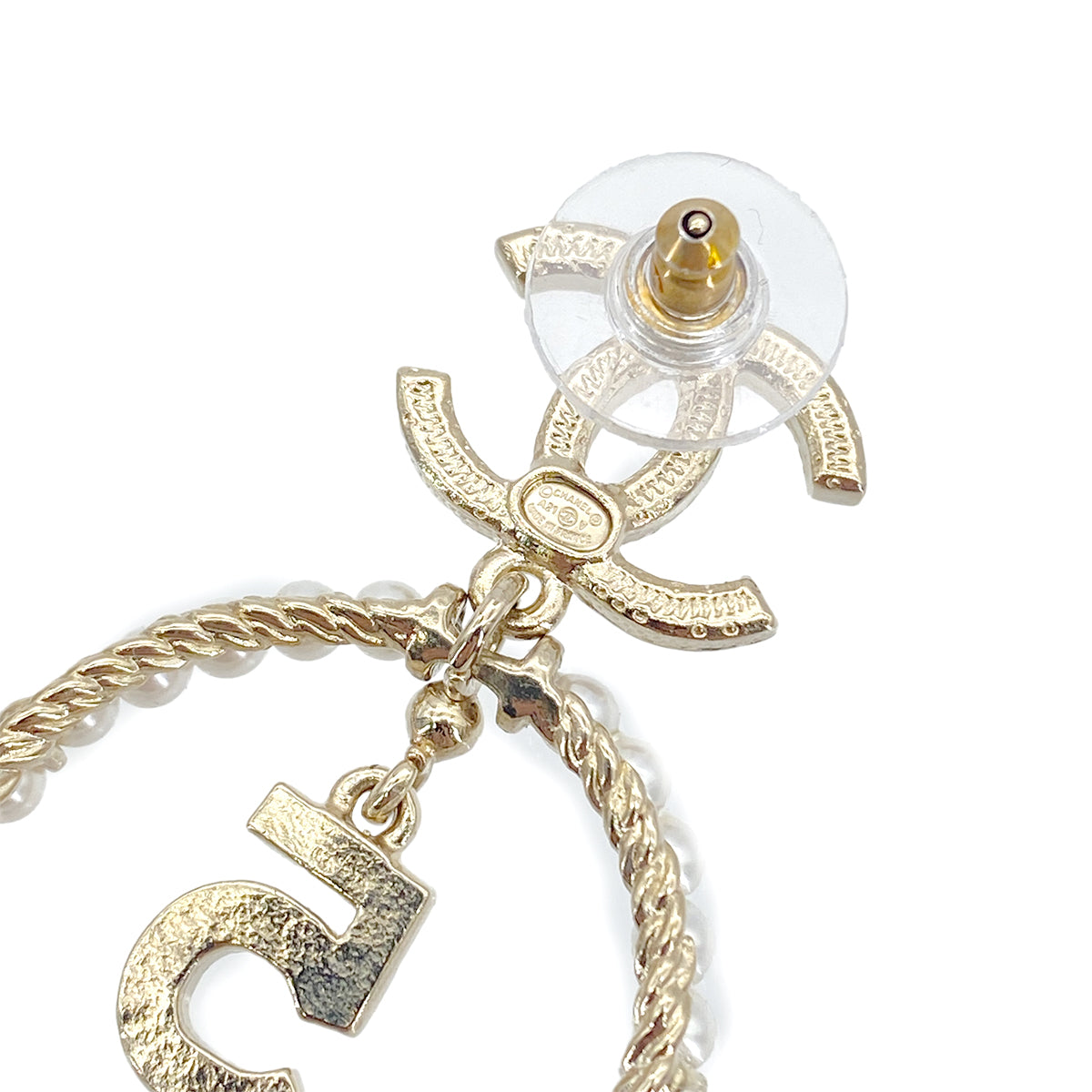 CHANEL EARRINGS NO.5 COCOMARK PERFUME MOTIF PEARL ACCESSORY A21V 90278022
