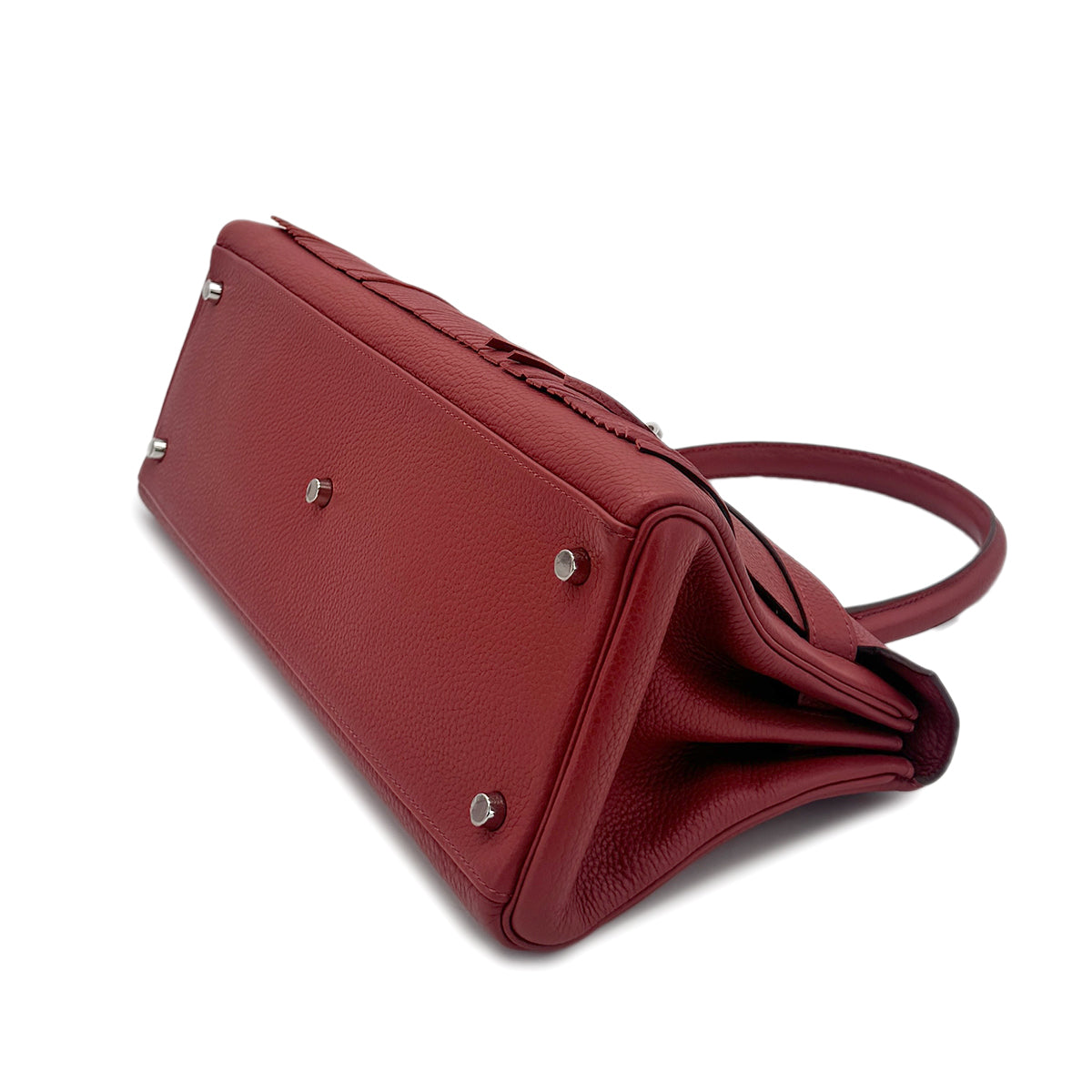 HERMES SHOULDER KELLY 42 RED TAURILLON CLEMENCE HAND SHOULDER BAG □M SHW 90278467