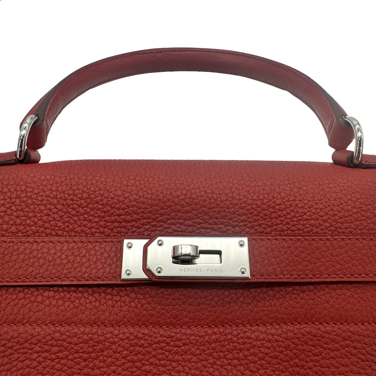 HERMES SHOULDER KELLY 42 RED TAURILLON CLEMENCE HAND SHOULDER BAG □M SHW 90278467