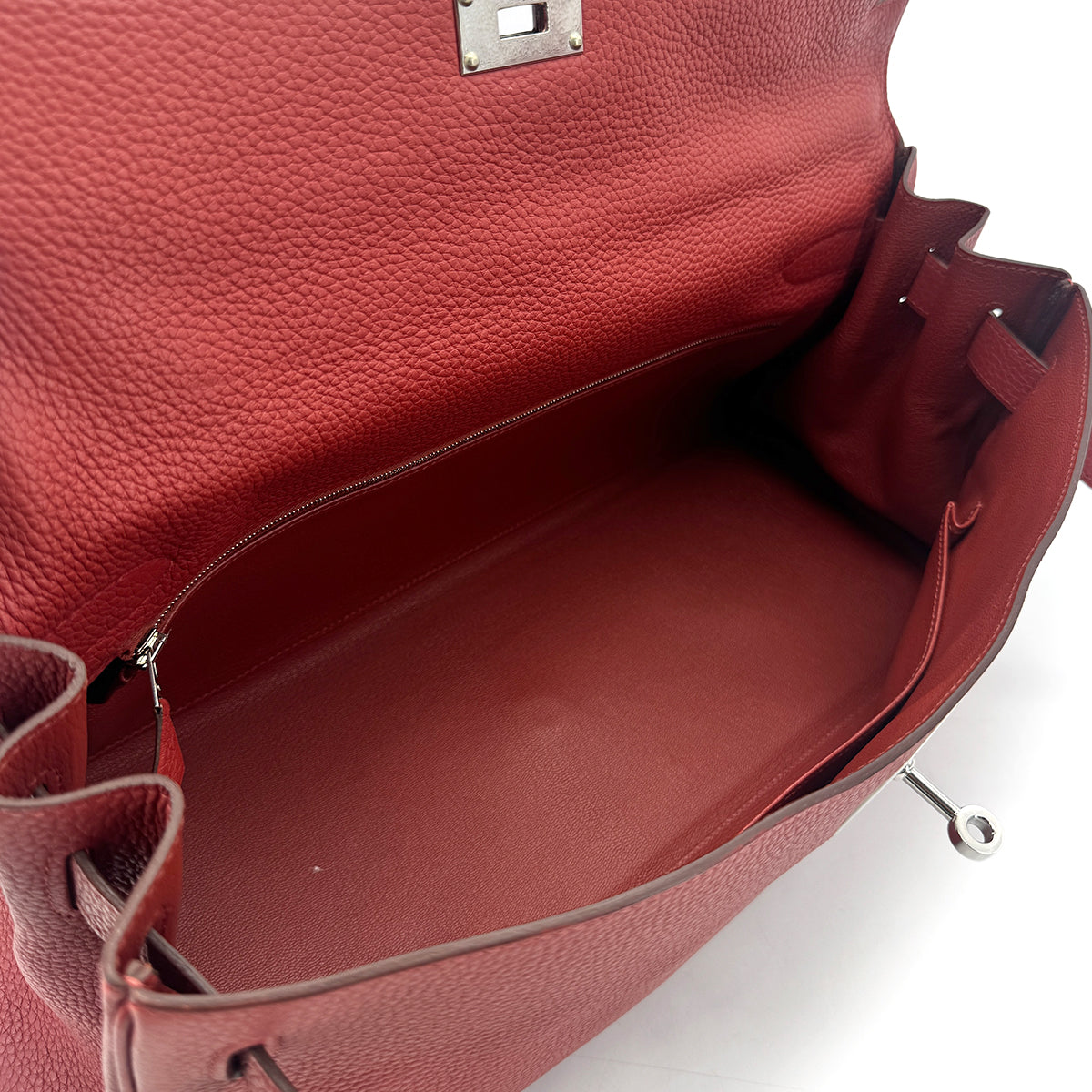 HERMES SHOULDER KELLY 42 RED TAURILLON CLEMENCE HAND SHOULDER BAG □M SHW 90278467
