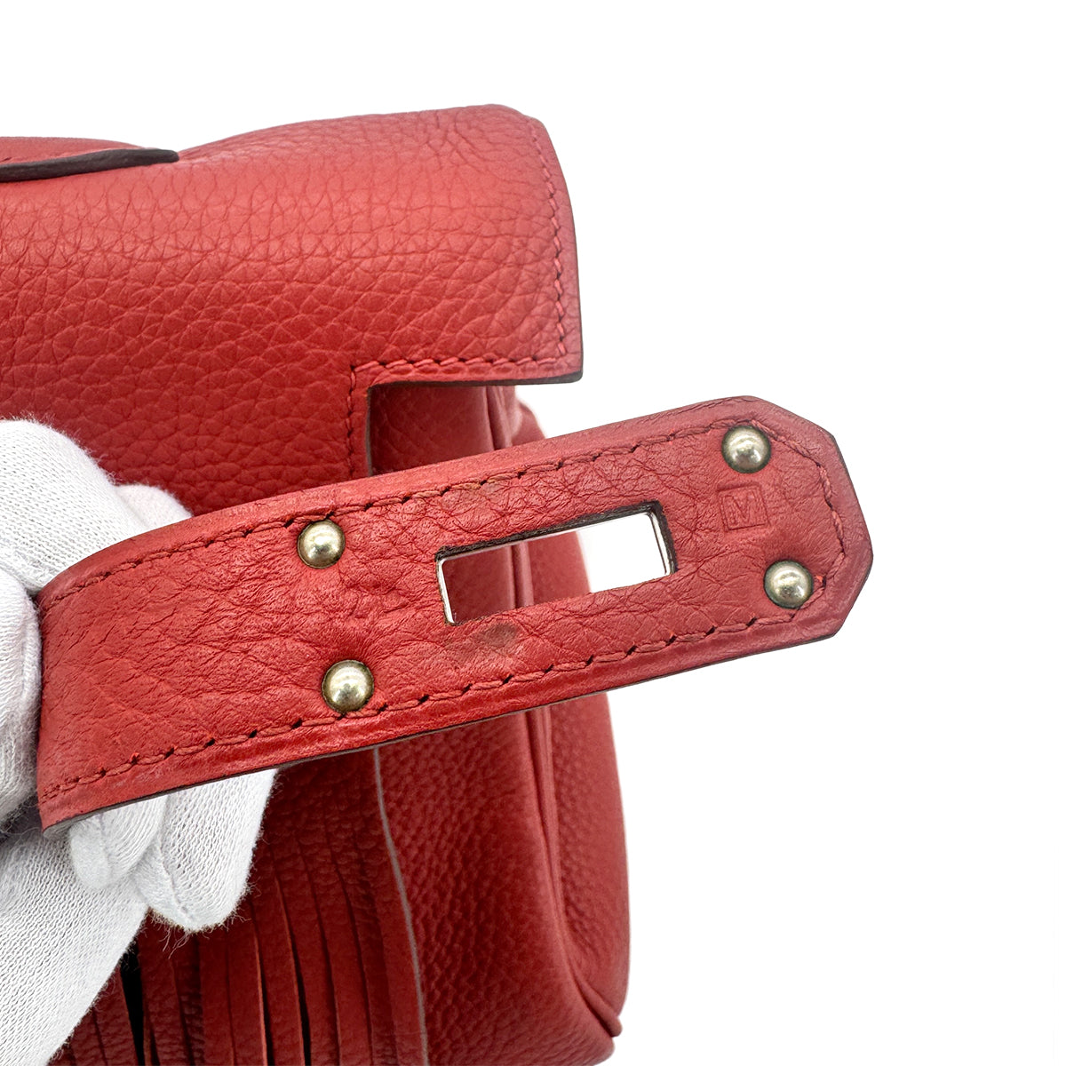 HERMES SHOULDER KELLY 42 RED TAURILLON CLEMENCE HAND SHOULDER BAG □M SHW 90278467