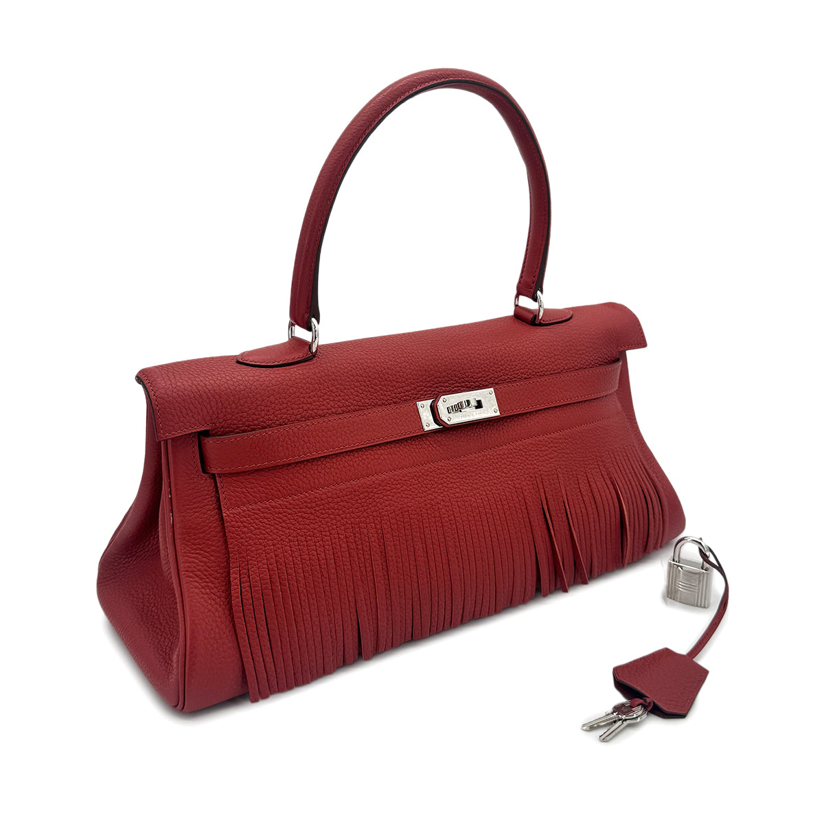 HERMES SHOULDER KELLY 42 RED TAURILLON CLEMENCE HAND SHOULDER BAG □M SHW 90278467