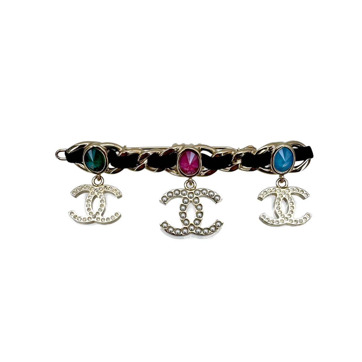 CHANEL VALLETTA COCOMARK FAUX PEARL RHINESTONE ACCESSORY B20C 90278484