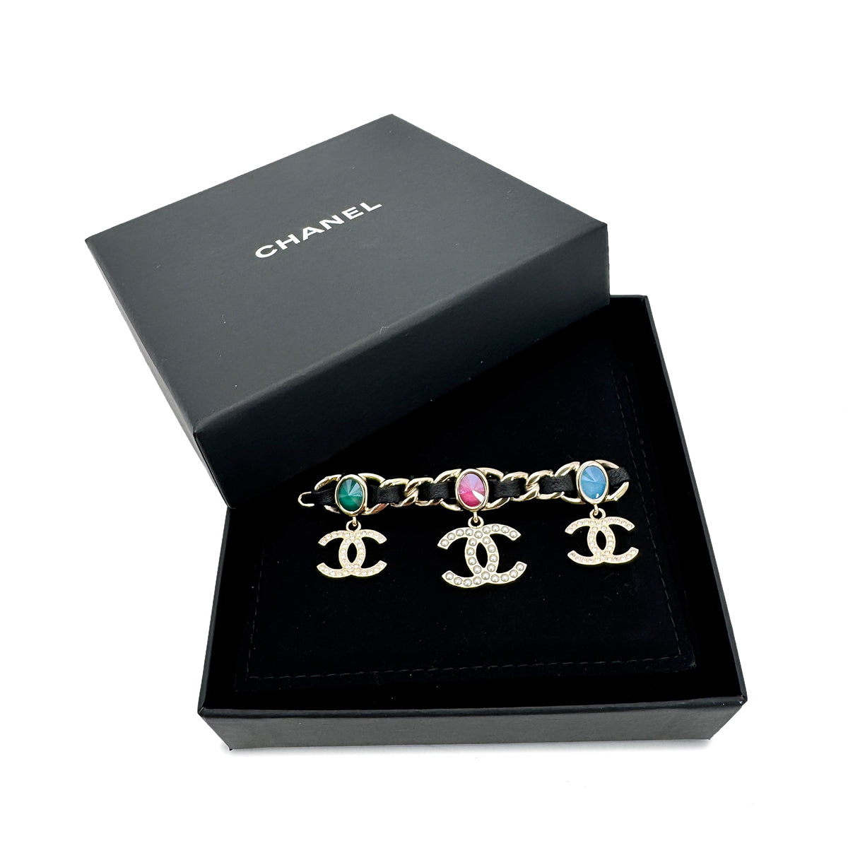 CHANEL VALLETTA COCOMARK FAUX PEARL RHINESTONE ACCESSORY B20C 90278484