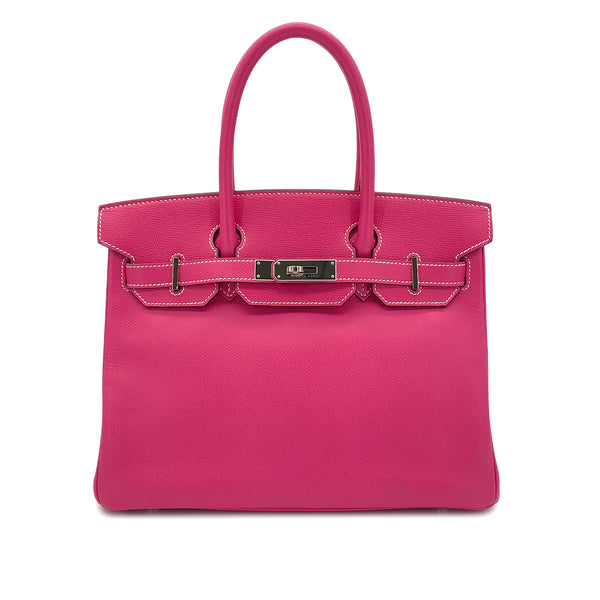 HERMES CANDY BIRKIN 30 ROSE TYRIEN TOSCA VEAU EPSOM HAND BAG □O SHW 90278496 - PURPOSE