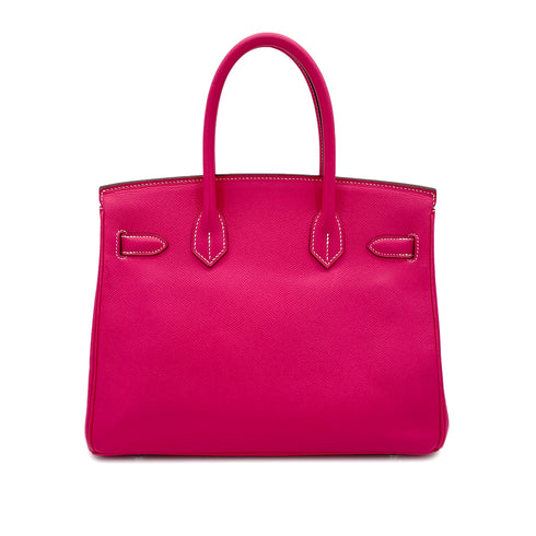 HERMES CANDY BIRKIN 30 ROSE TYRIEN TOSCA VEAU EPSOM HAND BAG □O SHW 90278496 - PURPOSE