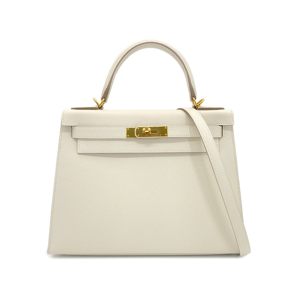 HERMES KELLY 28 SELLIER CRAIE VEAU EPSOM HAND SHOULDER BAG A GHW 90278513 - PURPOSE