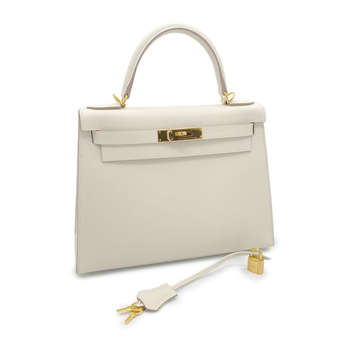 HERMES KELLY 28 SELLIER CRAIE VEAU EPSOM HAND SHOULDER BAG A GHW 90278513 - PURPOSE