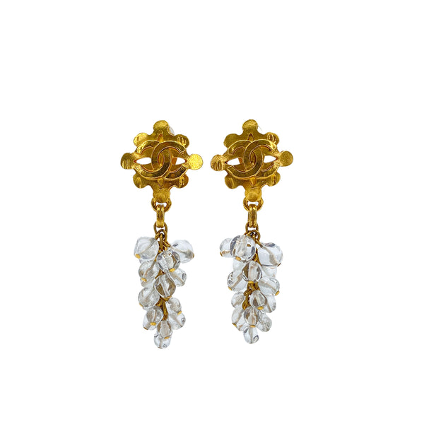 CHANEL VINTAGE EARRINGS COCOMARK GOLD SWING ACCESSORY 94P 90278584 - PURPOSE